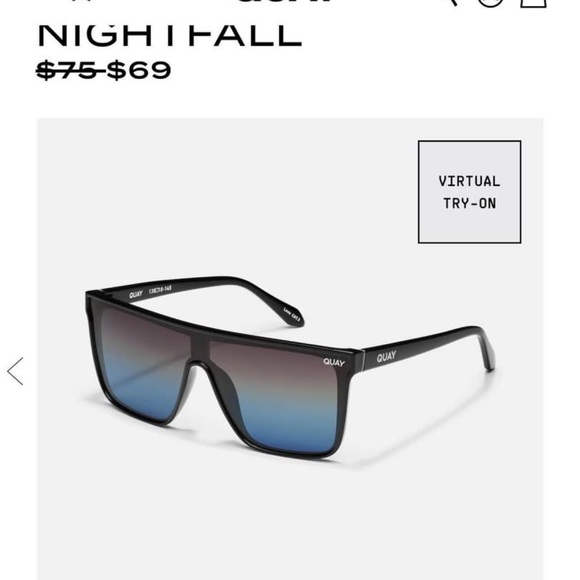 Quay Black and Blue Sunglasses